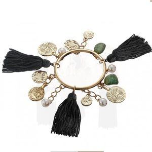 OSCAR DE LA RENTA NWT TASSEL CHARM BANGLE